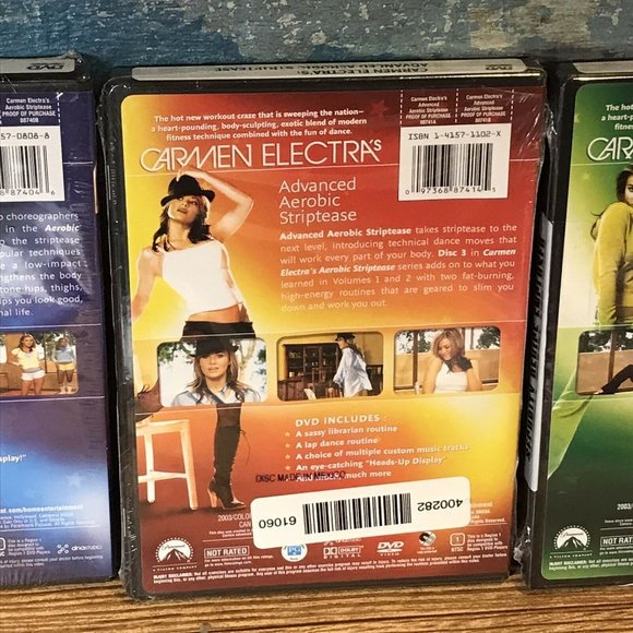 Carmen Electra’s Advanced &Aerobic Striptease,Lap Dance & Hip Hop Lot of 3 DVDS - Picture 6 of 7